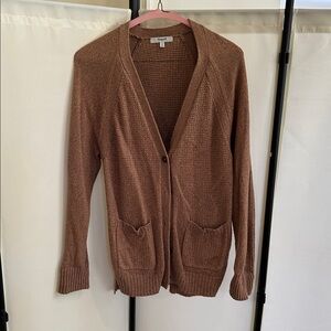Madewell Textured Knit Cardigan in Tan
